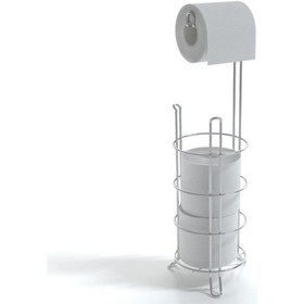 Resim Teknotel MG093 Ayaklı Yedekli Wc Tuvalet Kağıtlık Krom 