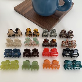 Resim Küçük Asetat Saç Tokası Seti - Sevimli Tatlı Stil, Karışık Renkli Moda Saç Aksesuarları Kadınlar İçin, Köpekbalığı Toka Şekli, Premium El Yapımı, 14 yaş ve üzeri için Uygun, Çoklu Parça Paketi 