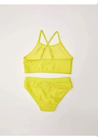 Resim Deep Beach Baskılı Kız Çocuk Bikini Takım Sarı 