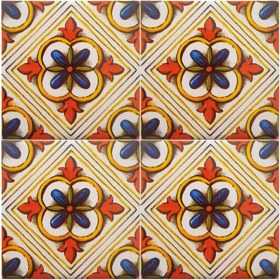 Resim Kütahya Çini Sanayi 10X10 cm Çini Desenli Çini Seramik Karo 