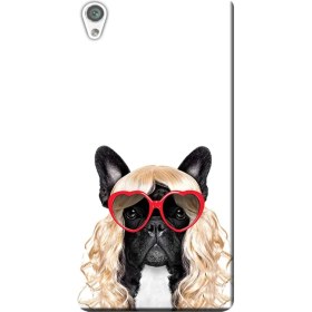 Resim Ceppare Sony Xperia Z1 Kılıf C6903 Desen Baskılı Silikon Kapak Peruklu Köpek STK:464 