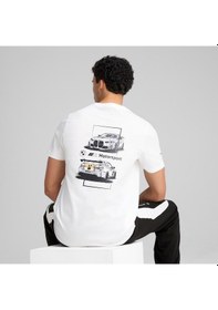 Resim Puma Bmw M Motorsport Car Erkek Desenli Tişört 2 630735 02 Beyaz 