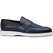 Resim Deery Hakiki Deri Mavi Erkek Loafer Ayakkabı - 01960mmvıc01 Mavi 
