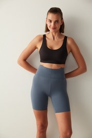 Resim Penti Toparlayıcı Gri Bisikletçi Taytı 