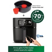 Resim 22'si 1 Arada Pişirme Fonksiyonlu Combi Xxl Airfryer Siyah 