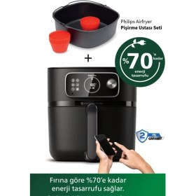 Resim 22'si 1 Arada Pişirme Fonksiyonlu Combi Xxl Airfryer Siyah 