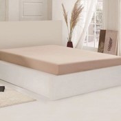 Resim Nuvomon Pamuklu Penye King Size Çarşaf - 180x200 cm - Pudra 