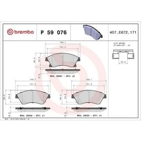 Resim Opel Astra J On Fren Balatasi 1.3 Cdti 2010-2015 Brembo P59076 