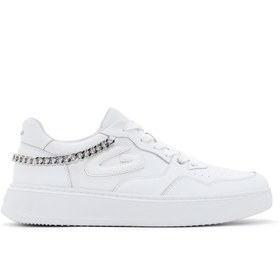 Resim Derimod Alberto Guardiani Kadın Beyaz Zincirli Deri Sneaker G03g100011 