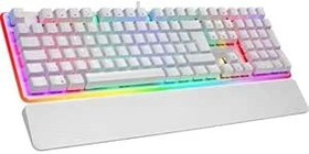 Resim Rampage KB-R96 ULTIMATE BEYAZ Optical Switch Full RGB ve Metal Gövdeli Su Geçirmez Gaming Oyuncu Mekanik Klavye 