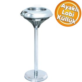 Resim MAXİ Ayaklı Lobi Dış Mekan Küllük 63 cm Krom Paslanmaz 