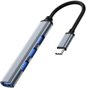 Resim Teknosepetim Type-C Girişli USB Çoğaltıcı 4 Hub Çevirici Çoklayıcı - 4 Portlu USB 3.0 Macbook ve iPhone İçin OTG 