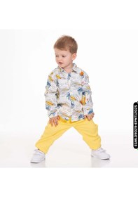 Resim Erkek Palmiyeli Gömlek 9 Ay - 2 Yaş 44619 Egml09029 Ekru - Mavi 