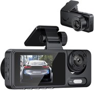 Resim WiFi’li 3 Kameralı Araç İçi Kamera – 2K Çözünürlük | Ön, İç ve Arka Görüş Kayıt | G-Sensör & Gece Görüş 