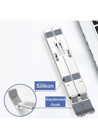 Resim Ayarlanabilir Dizüstü Destek Tabanı Tamamen Katlanabilir Taşınabilir Laptop Yükseltici 5365 Çok Renkli 