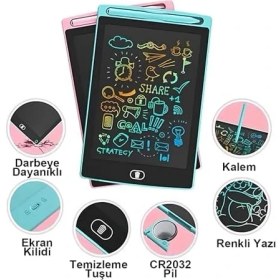 Resim Storemax 10 Inç Renkli LCD Yazı Tableti - Siyah - Çocuklar Için Eğitici Çizim Tableti, Silinebilir Ekran, Kağıt Tasarruflu Taşınabilir Not Defteri (3+ Yaş) 