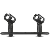 Resim Rogfer A16 Çift Başlı Mikrofon Klipsi Alüminyum Kutuplu Mikrofon Aksesuarları 