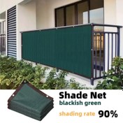 Resim Yüzde %90 Gölgelendirme Oranlı Yeniden Kullanılabilir Mahremiyet Çit Örtüsü - Yüksek Kaliteli PE Vinil ile Metal Halkalar ve 6-Telli Güçlendirilmiş Kenarlar, Koyu Yeşil Renkli Veranda Pergolası için Asma Sarmalıklar, Dış Mekan Çitler 