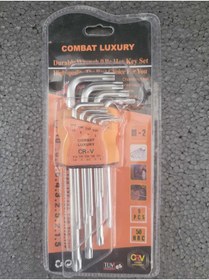 Resim KARALAR YAPI COMBAT LUXURY Dayanıklılığın Gücü: 9 Parça Çelik Tork Alyan Set 