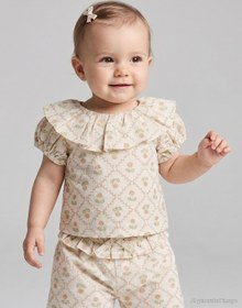 Resim Pierre Cardin Büyük Bebe Yaka Empirme 6-18 Ay Gömlek - Ekru - Ekru / 9-12 Ay 