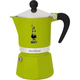 Resim AyrStore - Rainbow: 6 Cups Ocak Üstü Espresso Pişirici - 250ML - Yeşil Renk - Alüminyum Gövde - 