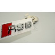 Resim Audi RS8 Bagaj Krom ABS 3M 3D Yazı Logo Amblem Orjinal ürün ORJİNAL ÜRÜN AYNI GÜN ÜCRETSİZ KARGO