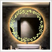 Resim GLOBAL LED MIRROR 80 Cm Günışığı Ledli Tasarım Kumlamalı Banyo Aynası Makyaj Aynası Işıklı Ayna 