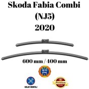 Resim Skoda Fabia Combi Nj5 2020 Uyumlu Ön Cam Muz Tipi Silecek Süpürgesi Seti 600/400mm Silbak 