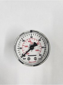 Resim Pakkens Çap 50 Arkadan 60 Bar Kuru Manometre - 