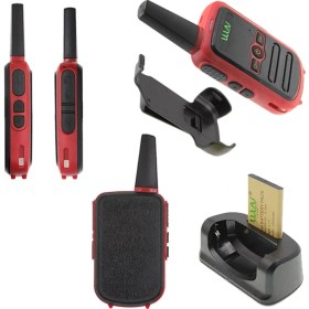 Resim Wln KD-C51 3-5 Km 16 Kanal Ikili Telsiz Kırmızı Kasa Şarj Aleti Dahil 