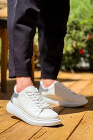 Resim Zerenyus ZRN-X500 Bağcıklı Casual Günlük Erkek Sneaker Beyaz Gümüş 