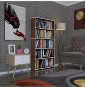 Resim Kenzlife Kitaplık Süper Ga 150*80*19 Cvz 5 Katlı Tek Bölme Çift Bölme Opsiyonlu Ofis Mutfak Banyo Dolabı Arkalıksız Çok Renkli 