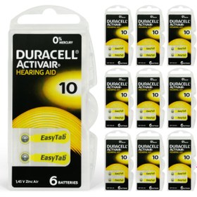Resim Duracell Activair 10 Numara Işitme Cihazı Pili 6x10 (60 Adet) 