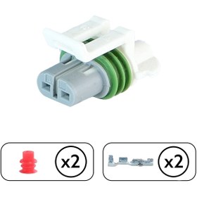 Resim TE Connectivity Opel Corsa D Dış Isı Sıcaklık Sensörü Soketi 2 Pin 