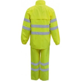 Resim Alt Üst Takım 150D Reflektörlü Yağmurluk Sarı 