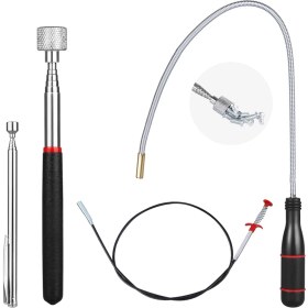 Resim Explosion1 4 Paket Teleskoping Mıknatıs Pick-Up Aracı Seti, Uzatılabilir Manyetik Teleskoping Pikap Aracı 1-15 Lb &amp; 23INCH Bükülebilir Yay (Yurt Dışından) 