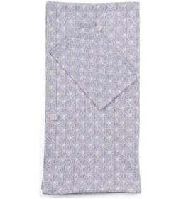 Resim Çift Katlı Müslin Örtü Ve Kese Seti 100X100 Cm Mavi Yapraklar - Mavi 