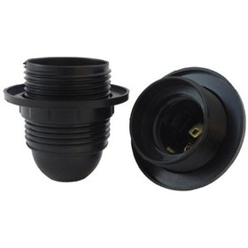 Resim Çelikel E27 Avize Duyu Italyan Duy 20 Adet Siyah Duy 