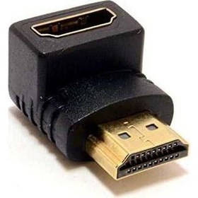 Resim Hq-Speed HDMI 90 Derece Erkek Dişi Adaptör Gold 