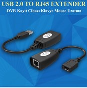 Resim Usb Extender - Cat5 / Cat6 Kablosu Üzerinden Lan Uzatma Adaptörü 