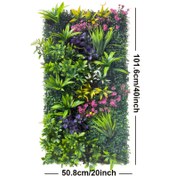Resim 101.85x51.05 cm Büyük Premium Yapay Yeşillik Duvar Paneli, Gerçekçi Agave, Persiyen Kehribar, Palmiye Yaprakları ve Daha Fazlası - Gerçekçi Foliyum Tekstürü, UV-Diri Dış Mekan Gizlilik Ekranı, Balkon ve Bahçe Dekoru için 