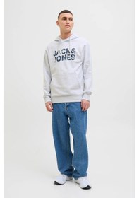 Resim Jack & Jones Erkek Sweat 12268128 Açık Gri Açık Gri 