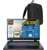 Resim Acer Nitro 17 Amd Ryzen 7 7735HS 80GB 2tb SSD RTX4050 140W 6gb 17.3" Fhd IPS 165HZ Freedos Taşınabilir Bilgisayar NHQL1EY003F27 + Zetta Çanta 