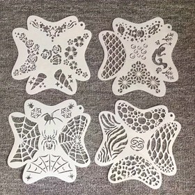 Resim Yeniden Kullanılabilir Plastik Şablon Seti - Sanatsal Projeler için Mükemmel - Okul, Ofis veya Ev Dekorasyonu için İdeal 