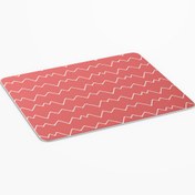 Resim Genel Markalar Beyaz Zigzag Çizgiler Kare Baskılı Mouse Pad-1750 