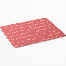 Resim Genel Markalar Beyaz Zigzag Çizgiler Kare Baskılı Mouse Pad-1750 