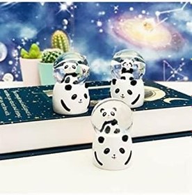 Resim Raicon Dekoratif Panda Işıklı Küçük Boy Kar Küresi Mini Boy Kar Küresi 