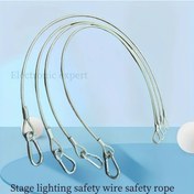 Resim Willowhaven 4 Adet 3mm 40kg Yük Kapasiteli Sahne Işığı Çelik Emniyet Halatı 