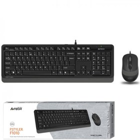 Resim A4 Tech F1010 Q Usb Gri MM Klavye/Mouse Set 