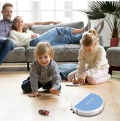 Resim Aitong Akıllı Oyuncak Robot Süpürge - Otomatik Ev Temizleyici Mavi Mavi 